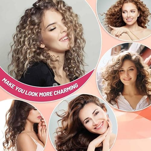 Jumbo Hair Rollers Set - 24 Pieces with 12 Large Rollers and 12 Clips for Voluminous Long Thick Hair (Hot Pink) thumbnail 7