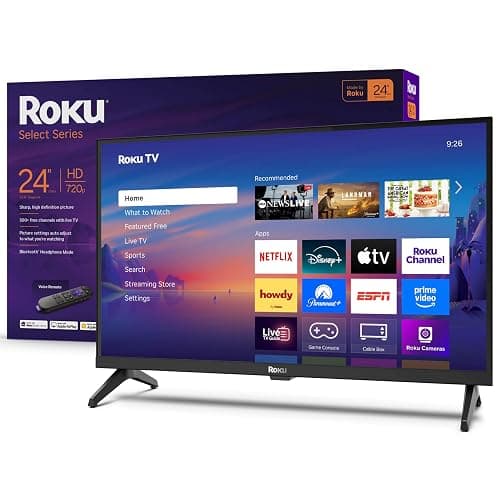 Roku Smart TV – 24-Inch Select Series, 720p HD TV – Roku TV with Voice Remote – Flat Screen LED Television with Wi-Fi for Streaming Live Local News, Sports, Family Entertainment - Image 1