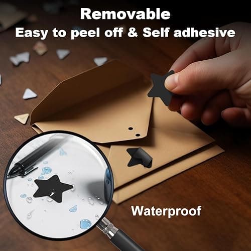 Meitaat Black Star Stickers Roll 1 Inch Self-Adhesive Stars Labels Waterproof Removable for Children Teacher Business 500 PCS thumbnail 4