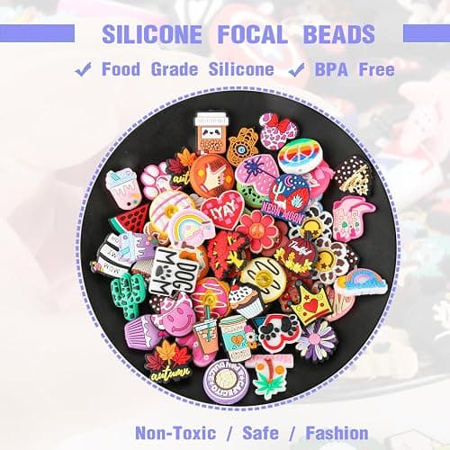 40Pcs Non-Repeat Cartoon Silicone Focal Beads for Pens, Random Focal Beads Bulk for Bead Pens Keychain Jewelry Making, Only Applicable to Adults thumbnail 5