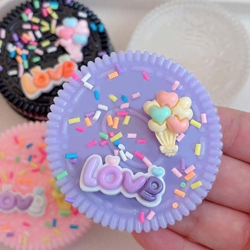 Gytera Sticky Cookie Squishies Fidget Toys Adults, Squeeze Toys for Autism, Stress Balls for Adults Fidgets Birthday Gifts(3 Pack Pink Black Purple) thumbnail 3