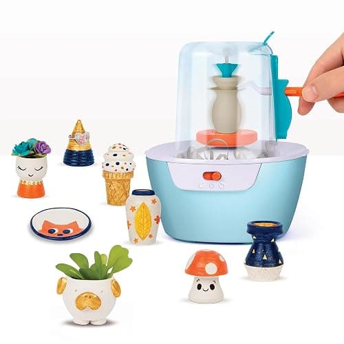 Make It Real Mini Pottery Studio - 26-Piece DIY Pottery Kit with Mess-Free Air Dry Clay - Create 10 Miniature Projects, Beginner to Master Levels - Innovative Centering Tool - Great for Kids Ages 8 thumbnail 5