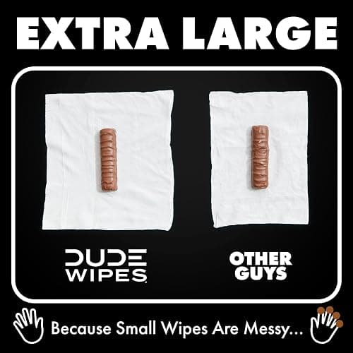 DUDE Wipes Odor Destroyer Flushable Wipes - Extra-Large Adult Wet Wipes - 6 Pack (288 Count) - Deodorizing, Lightly Scented, Controls Odor for up to 24 Hours - Septic and Sewer Safe thumbnail 5