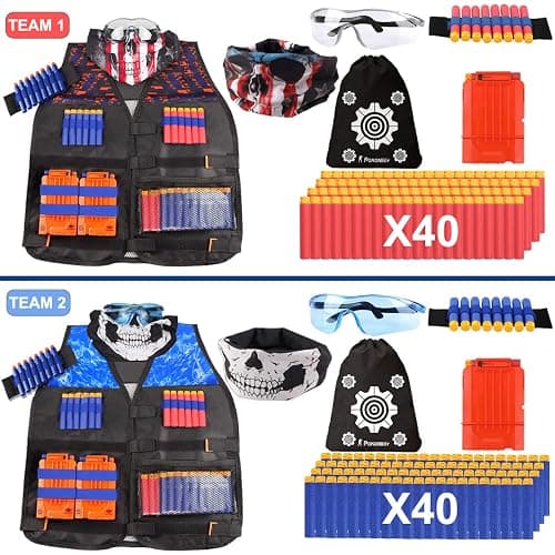 POKONBOY 2 Sets Tactical Vest Kits Compatible with Nerf Guns N-Strike Elite Series thumbnail 4