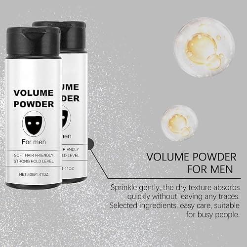 Texture Volume Powder for Men, Easy to Apply Instantly Adds Texture & Volume, All Natural Ingredients, Strong Hold, Hair Powder for Men 40g (2PC) thumbnail 6