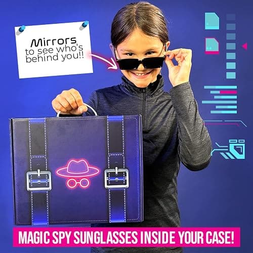 GirlZone Secret Agent Spy Kit for Girls Ages 8 to 12 | Invisible Ink Pen, Spy Glasses and ID Card | Fun Christmas Gift for Kids Who Love Secret Missions" thumbnail 3