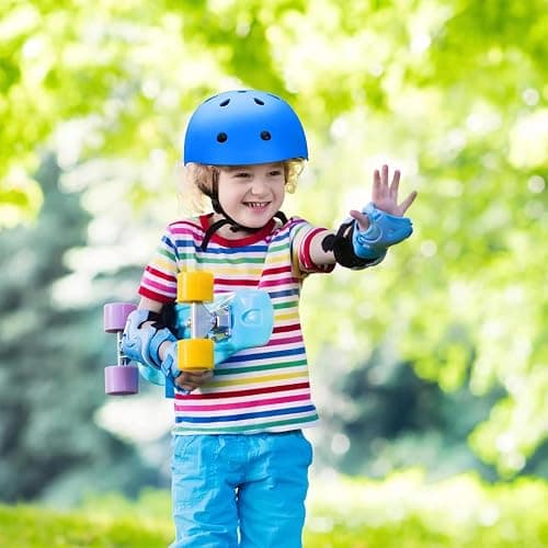 Kids Bike Helmet Set Adjustable for Children, Boys, Girls and Teenagers Aged 3-8 Years Includes Elbow, Knee, Wrist Guards Children's Helmet Protection Set for Bikes SkateboardsRollerskates thumbnail 5