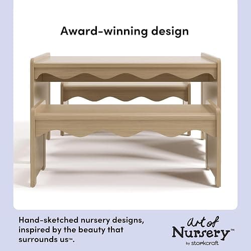 Storkcraft Casablanca Montessori Indoor Kids Table & Bench Set (Driftwood) – GREENGUARD Gold Certified, Premium Kids Activity Table and Bench Set, Toddler Furniture, Durable & Easy-to-Clean Surface thumbnail 4