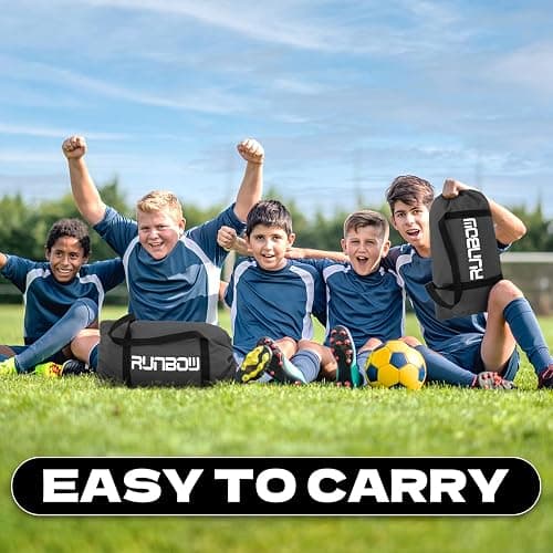 RUNBOW Portable Soccer Net for Backyard, Foldable Soccer Goal for Kids and Adults Outdoor Training Practice Equipments with Carry Bag for Christmas Day Gifts thumbnail 6
