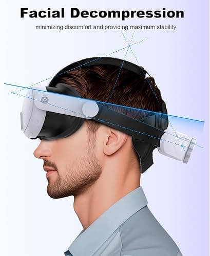 Head Strap for Quest 3S/ Quest 3/Quest 2, Elite Strap Replacement Enhanced Support Comfort, VR Headset Accessories Compatible with Oculus Meta Quest 3 Headstrap Reduce Facial Stress- MV1000 thumbnail 7
