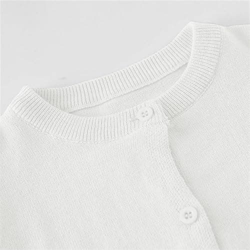 Girls Knitted Cardigan Jumper Kids Plain Knit Sweater Long Sleeve Button Down Jumpers Baby Soft Warm Knitwear Multi Color Preppy Top Fall Winter thumbnail 6
