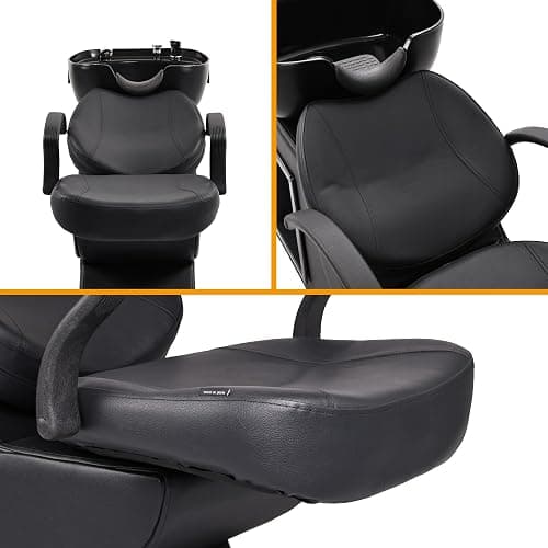 Seogwisam Shampoo Bowl and Chair Set for Salon, Backwash Barber Chair,ABS Plastic Shampoo Bowl Sink Unit w/Storage Box for Beauty Spa Barbershop thumbnail 4