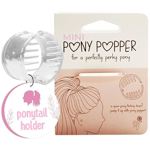 Mini Pony Popper Clip - High Ponytail Holder for Volume & Lift - Versatile for All Hair Types, Ponytail Tool for Thick & Long Hair - Easy-to-Use Hair Styling Accessories for Women, Clear Pony Popper - Image 1