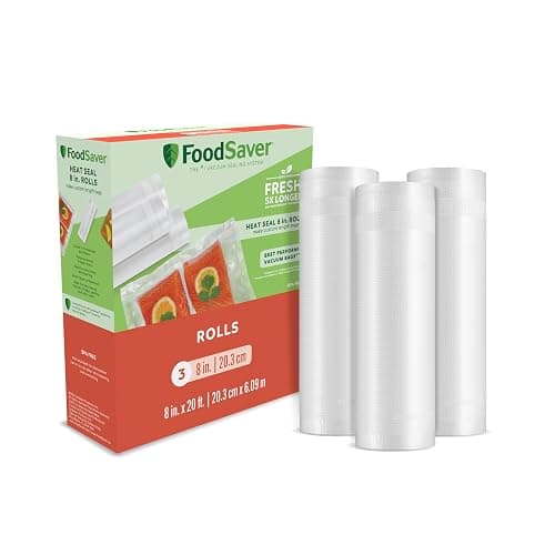 FoodSaver Custom Fit Airtight Food Storage and Sous Vide Vacuum Sealer Bags, 8 x 20' (Pack of 3), Perfect for Meal Prep and Sous Vide Cooking - Image 1