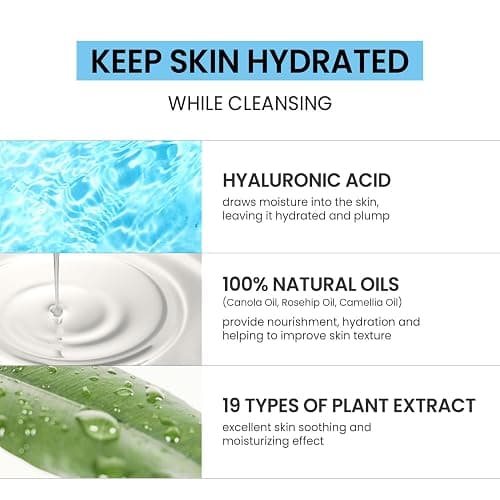 coxir ULTRA HYALURONIC CLEANSING OIL, Travel-Size, Korean Facial Cleanser l Blackhead, Makeup Removal with Hyaluronic Acid, Cruelty Free, No Mineral Oil [1.69fl.oz (Pack of 1)] thumbnail 6
