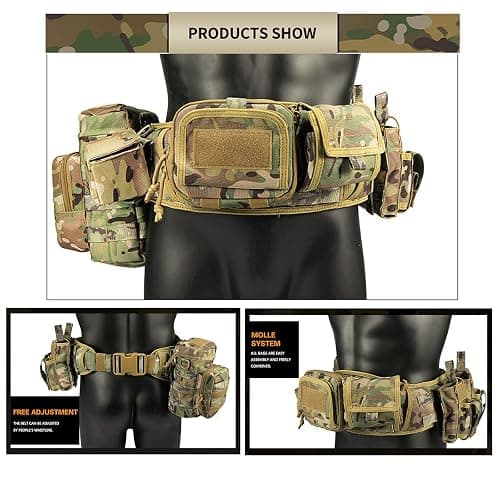 YAKEDA Tactical Battle Belt Duty Belt Law Enforcement Utility Belt Police Belt Set 5 PCS thumbnail 3