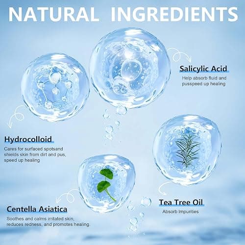 Jo Dominic Pimple stars Patches for Face, 4 Size 320 Counts Acne Patches, Hydrocolloid Patches for CoveringZits and Blemishes, Spot Stickers with Salicylic Acid, Tea Tree Oil thumbnail 3