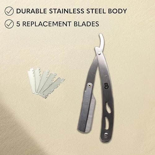 Beard Club Mens Grooming Kit & Beard Trimmer for Men - Professional Cordless Electric Hair & Moustache Trimmer, Straight Razor, Shampoo, Balm, Brush & Comb - Grooming Kit Gift Set thumbnail 8