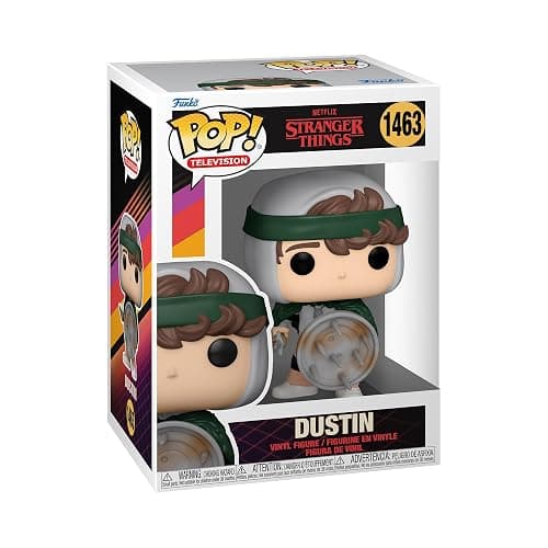 Funko POP! TV: Stranger Things - Hunter Dustin Henderson With Shield​​ - Collectable Vinyl Figure - Gift Idea - Official Merchandise - Toys for Kids & Adults - TV Fans - Model Figure for Collectors - Image 1