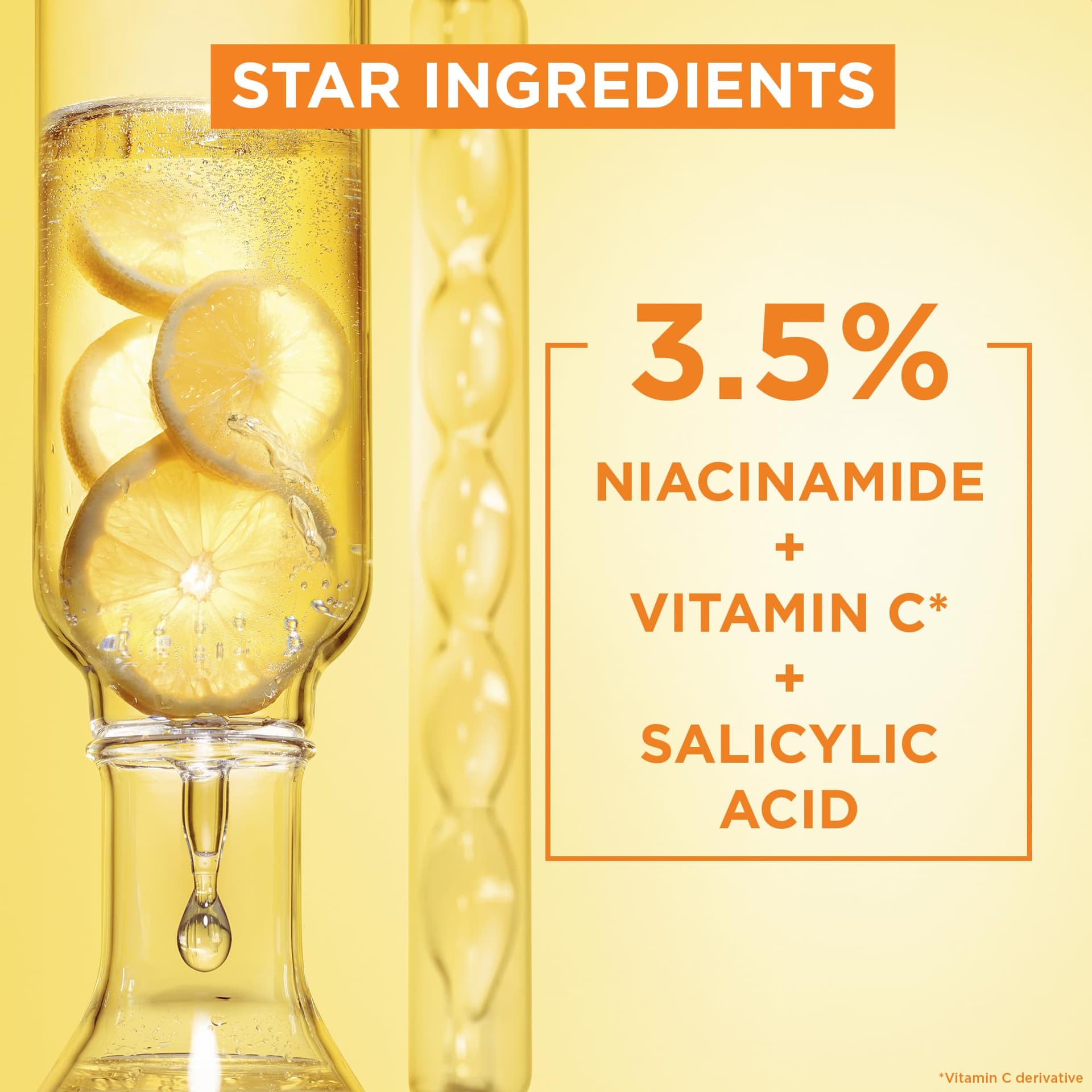 Garnier Skin Active, Face Serum, Brightening & Anti-Dark Spots, 3.5% Vitamin C, 30 ml thumbnail 3