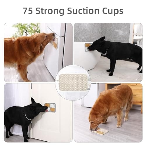 MateeyLife 2PCS Large Lick Mat for Dogs with Suction Cups, Slow Feeder Bowls, Cat Lick Mat for Anxiety Relief, Dog Toys to Keep Them Busy, Enrichment Toys for Bathing, Cat Licking Pad for Boredom thumbnail 3