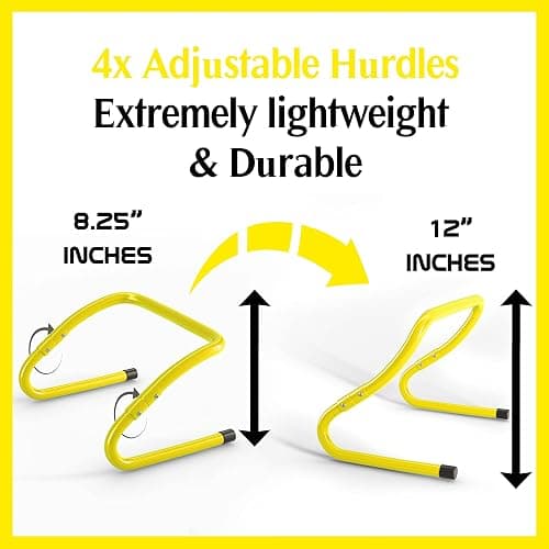 STUHOO Agility Training Equipment Set | Soccer Training Equipment for Kids Youth | Agility Ladder Speed Training Equipment with Bag | Football Training Equipment with Speed Hurdles, Cones for Footwork thumbnail 4