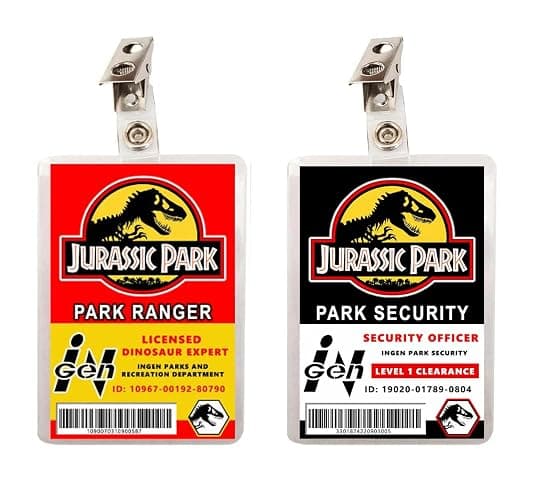 Dinosaur Park Ranger License & Security Set of 2 ID Badges - Image 1