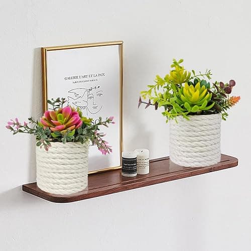 FOUSUKA Set of 2 Fake Succulents Plants Artificial Small Succulent Plants Potted for Home Decor Indoor Table Living Room Bedroom Bathroom Shelf Women Office Desk Accessories Decoration (Green) thumbnail 7