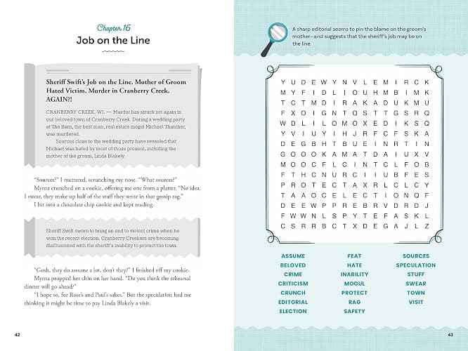Murder Before "I Do": Book 3: Solve the Puzzles―and the Plot of a Cozy Wedding Mystery! (A Cranberry Creek Word Search Mystery) thumbnail 5