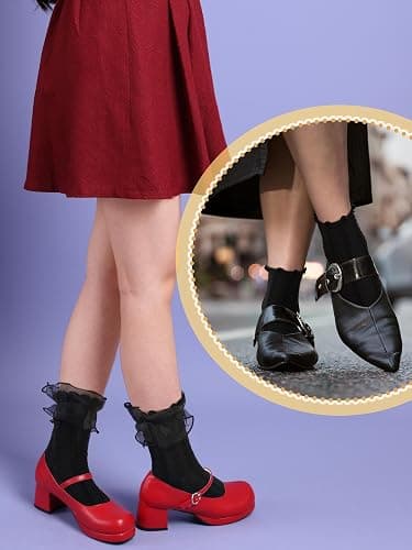 Fourluoo Lace Socks thumbnail 5