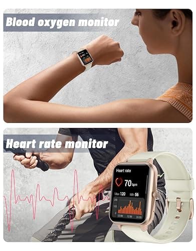 GRV Smart Watch Answer Dial Call,Fitness Watch with Heart Rate Monitor,Step Counter,Sleep Tracker,Sports Fitness Tracker Watch Pedometer Call SMS Notification Smart Watches for Women Men thumbnail 4
