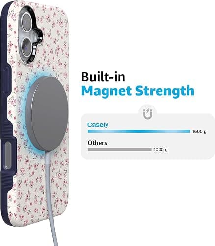 Casely iPhone 16 Case | Cottage Charm | Cottagecore Case Floral | Bold Protective Design | Compatible with MagSafe thumbnail 6