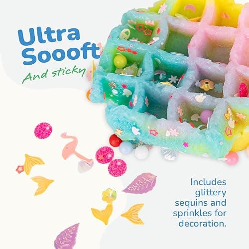ArtCreativity Squishy Treats Fidget Toys for Kids and Adults - 4 Pack - Super Soft Squishy Dessert Include Sandwich Cookie, Donut, Croissant, and Waffle - Squeeze Toys for Stress Relief and Anxiety thumbnail 4