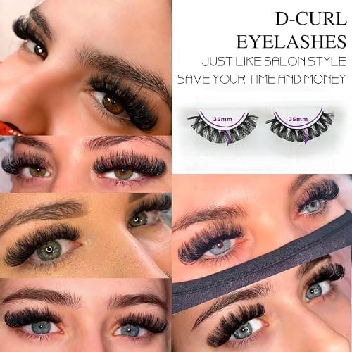 royaomis False Eyelash, D Curl S06 10paris, Mink Fur & Faux Mink, Cruelty Free, Handmade, Natural Look, Pair, 10 Count thumbnail 4