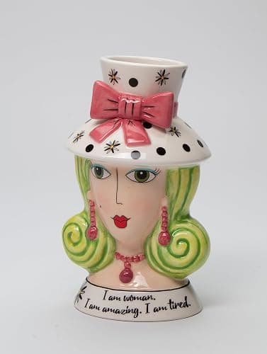 Cosmos Gifts 62610 "I' am Woman. I' am Amazing. I' am Tired Lady Makeup Brush Holder/Vase thumbnail 4