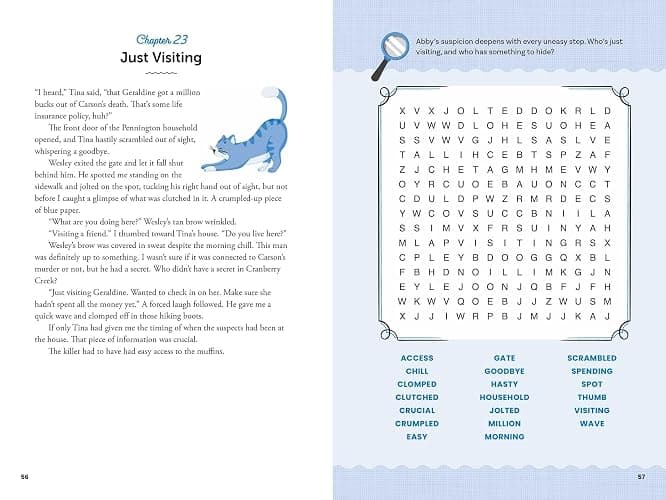 Murder by Muffin: Book 2: Solve the Puzzles―and the Plot of a Cozy Bakery Mystery! (A Cranberry Creek Word Search Mystery) thumbnail 6