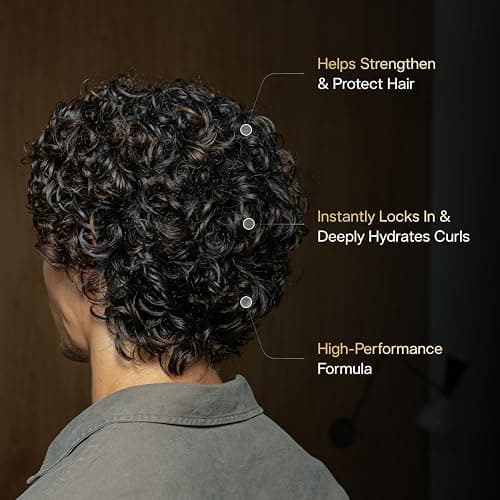 BASED Curl Cream for Men, Curl Defining Cream for Curly Hair, No Harsh Chemicals or Artificial Fragrance, Medium Hold, Hydrates & Nourishes with Agave, Silk Protein & Castor Oil, 8.5 oz (Pack of 1) thumbnail 3