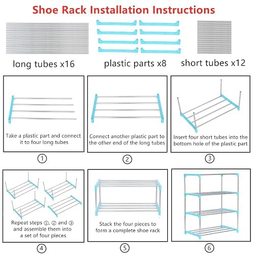 Jucaifu Stackable Small Shoe Rack, Entryway, Hallway and Closet Space Saving Storage and Organization (10-Tier, White) - 10-Tier - White thumbnail 7
