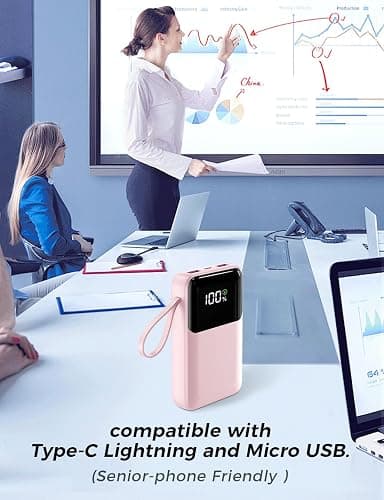 Portable Charger with Built in Cable, 15000mAh Power Bank, 22.5W Fast Charging, 6 Outputs, Slim Travel Essential Battery Pack with LED Display, Compatible with iPhone 16/15/14/13, Samsung, iPad thumbnail 7