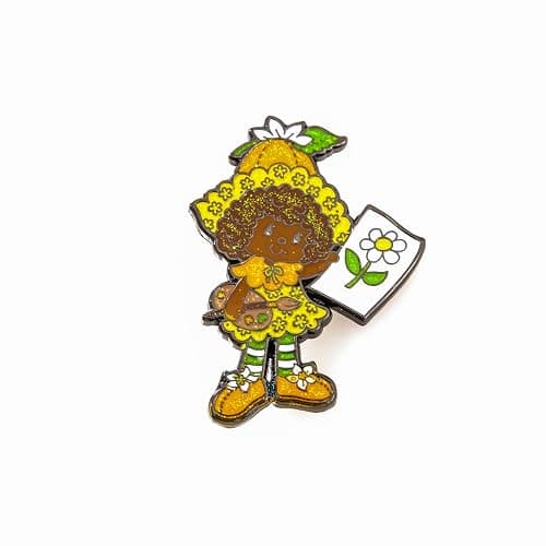 Strawberry Shortcake 'Limited Edition' 4-Pack Glitter Enamel Pin Set with Strawberry Shortcake, Lemon Meringue, Orange Blossom & Blueberry Muffin Pins thumbnail 5