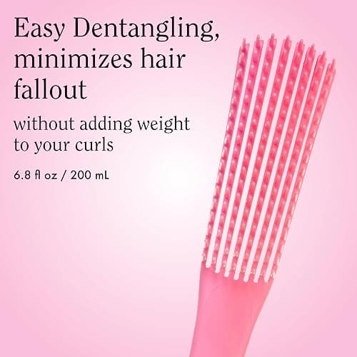 Rizos Curls Detangling Flexi Brush, Detangle Curly, Coily Curls, Shower Brush, Reduce Hair Loss & Breakage, Distribute Product and Add Shine, Pink thumbnail 2