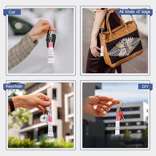 Keychain Cap Compatible with Aquaphor 0.35 oz Lip Repair, Portable Holder Keychain Cap Compatible with Aquaphor Lip Balm(Colourful) thumbnail 5