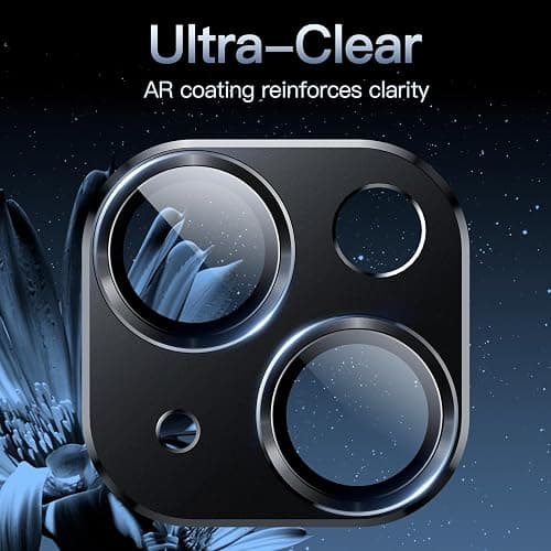 JETech Camera Lens Protector for iPhone 15/15 Plus, Midnight, 1-Pack | Full-Coverage 9H Tempered Glass, Matte Metal Finish, Case-Friendly, HD Clear thumbnail 6