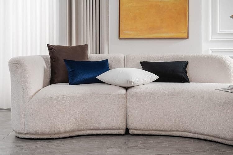 DEZENE Decorative Pillow Cases 18x18 Chocolate Brown: 2 Pack Cozy Soft Velvet Square Throw Pillow Covers for Farmhouse Home Decor thumbnail 6