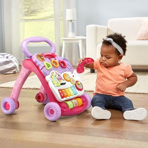 VTech Sit-to-Stand Learning Walker (Frustration Free Packaging), Pink thumbnail 6