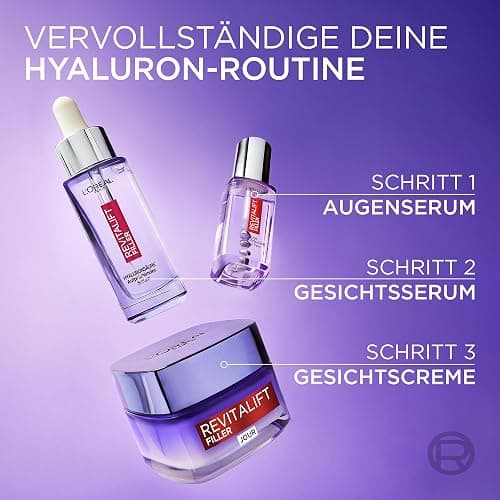 L'Oréal Paris Augenserum für Frauen: sorgt für eine aufgepolsterte Augenpartie und weniger dunkle Augenringemit 2,5% [Hyaluronsäure+Koffein], Revitalift Filler, 1x 20ml thumbnail 6