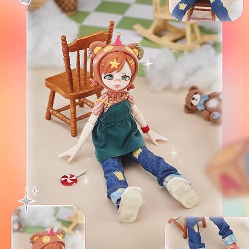 CALEMBOU BJD Blind Box, Eve Lynna Series 18cm Ball Jointed Doll, Cute Dress Up Doll with Joints, Collection Action Figure Toys, Gift for Girls Boys (Eve Lynna-1box) thumbnail 2