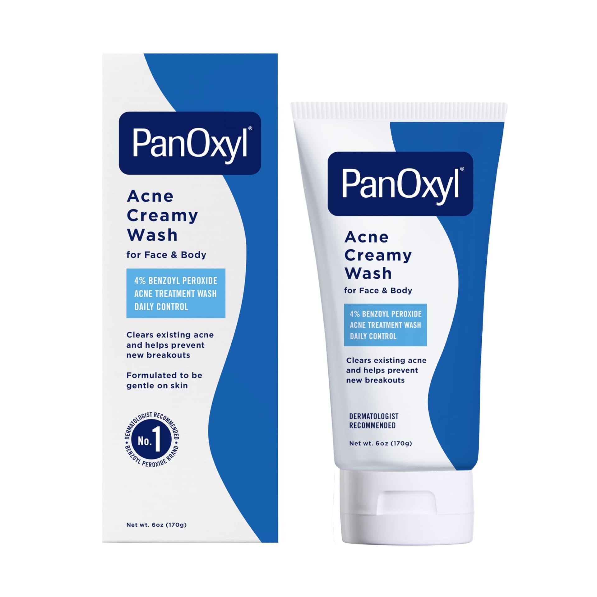 PanOxyl Benzoyl Peroxide 4% Daily Control Acne Creamy Wash 6 oz (170g) - Image 1