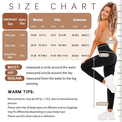 SINOPHANT 3 Pack Leggings for Women - High Waisted Buttery Soft Yoga Pants for Workout Athletic Sports thumbnail 6