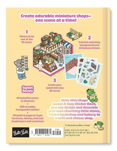 Mini Shops Sweet & Cozy Sticker Book: 10 Scenes to Decorate with 300 Stickers! Create Miniature Worlds in 3D! thumbnail 3